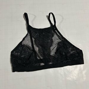 Victoria's Secret Large Sheer Black Lace Bralette